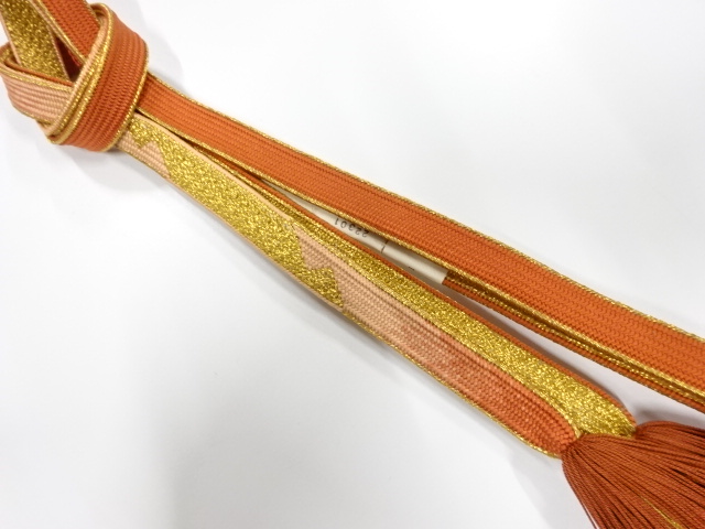 未使用品　正絹　撚り房　手組み帯締め